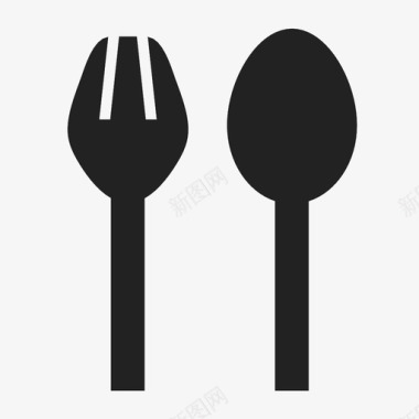 采购产品叉子和勺子餐具服务图标图标