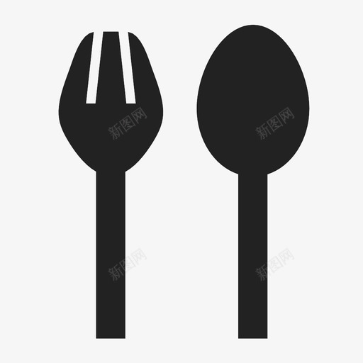 采购产品叉子和勺子餐具服务图标svg_新图网 https://ixintu.com 厨房用具 服务 采购产品叉子和勺子 食物 餐具