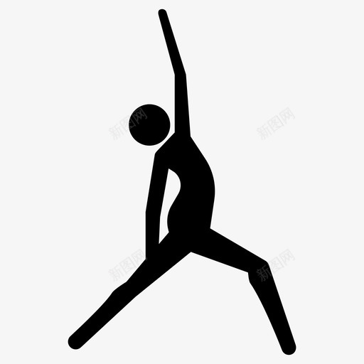 瑜伽扭转训练图标svg_新图网 https://ixintu.com 伸展 保持 姿势 扭转 柔韧 瑜伽 训练 高弓步