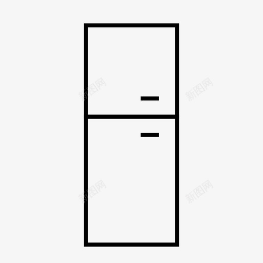 冰箱厨房冷冻图标svg_新图网 https://ixintu.com 冰箱 冷冻 冷藏 厨房 食品保存 食品储藏