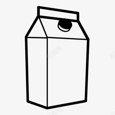 牛奶饮料纸板图标图标