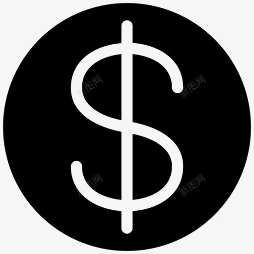 美元美国符号图标svg_新图网 https://ixintu.com 创意 利润 基本字母表 损失 最小 标点符号 符号 简单 美元 美国 货币 金融