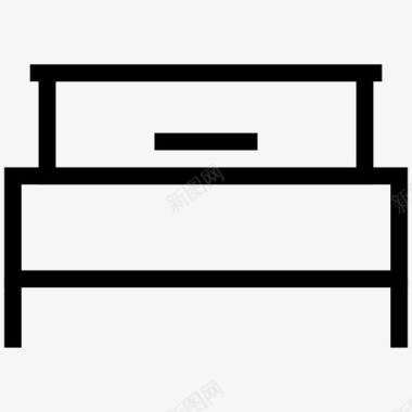 床全尺寸床家具图标图标