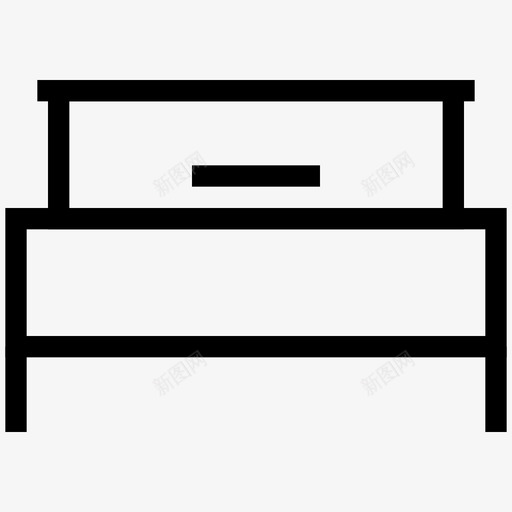 床全尺寸床家具图标svg_新图网 https://ixintu.com 储藏室 全尺寸床 双人床 家具 床