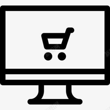 电脑电子商务购物服务器图标图标