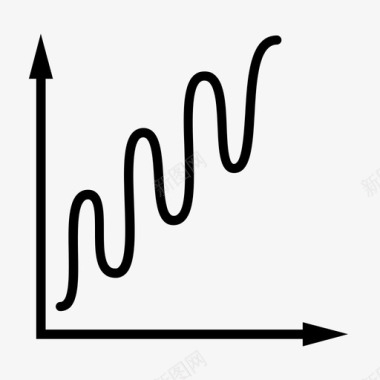 线图统计正弦波图标图标