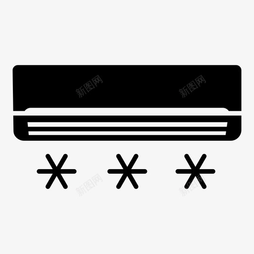 空调通风温度图标svg_新图网 https://ixintu.com 分体式 制冷 夏季 暖气 温度 空调 通风 降温 风扇 高温