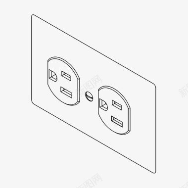 电源插座墙壁插座图标图标