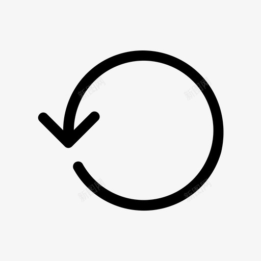 倒带后退追逐图标svg_新图网 https://ixintu.com 倒带 刷新 后退 循环 撤消 追逐