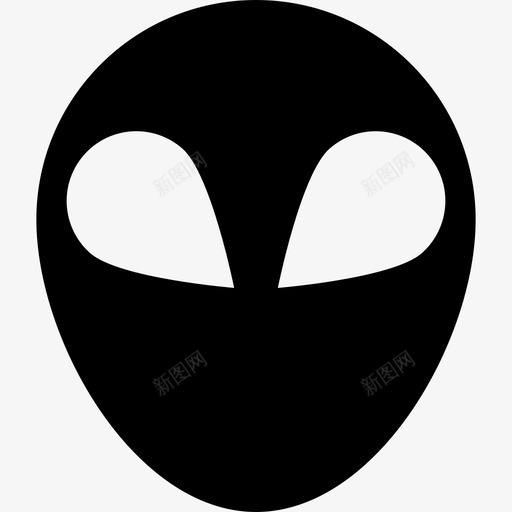 外星人化身伪装图标svg_新图网 https://ixintu.com 伪装 化身 外星人 外星头 外星生物 外星面具 脸 面具