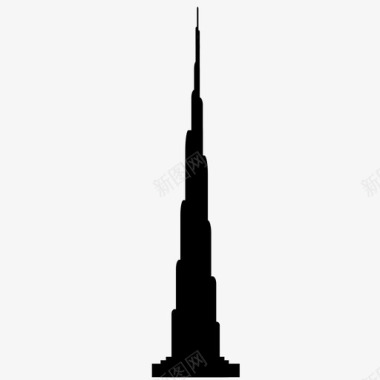哈利法塔阿拉伯联合酋长国塔楼图标图标