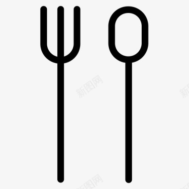 采购产品叉子和勺子刀叉和勺子餐具图标图标