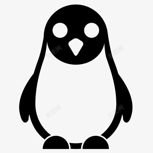 企鹅动物鸟图标svg_新图网 https://ixintu.com 不会飞的鸟 企鹅 动物 动物群 寒冷 生物 鸟