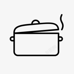 吃热的锅饭午餐图标高清图片