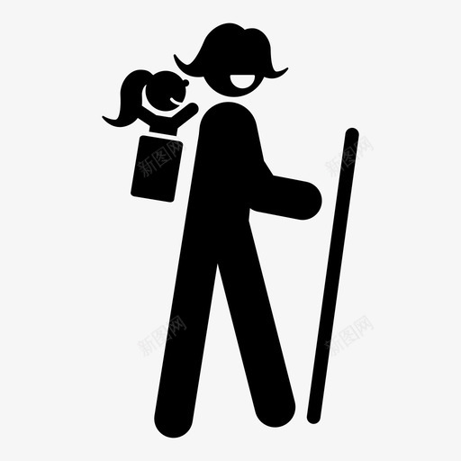 徒步旅行者小径旅行图标svg_新图网 https://ixintu.com 小径 徒步旅行者 旅行 旅行者 步行 母亲 登山杖