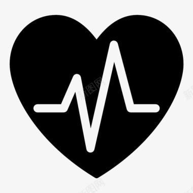 心脏病学心脏搏动心跳图标图标