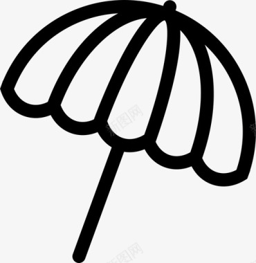 沙滩伞鸡尾酒阳伞图标图标