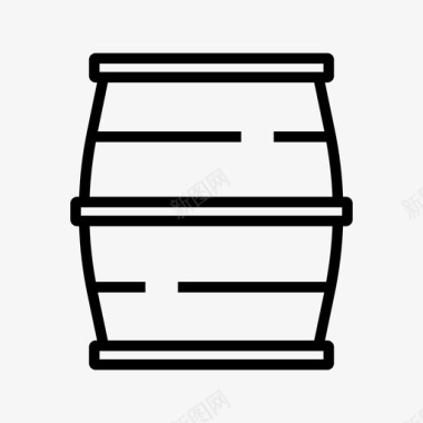 木桶葡萄酒形状图标图标