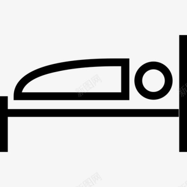 睡觉单人床房间图标图标
