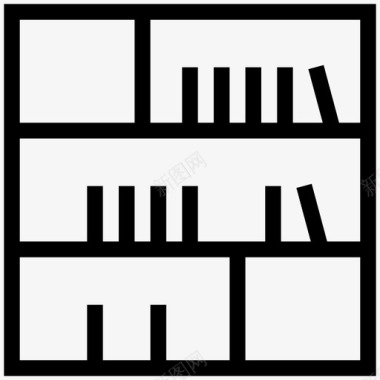 书架书架满文件衣橱图标图标