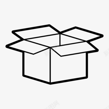 纸箱纸板箱包装图标图标