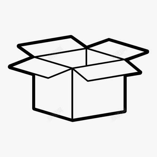 纸箱纸板箱包装图标svg_新图网 https://ixintu.com 包装 可回收 回收 纸板箱 纸箱 运输