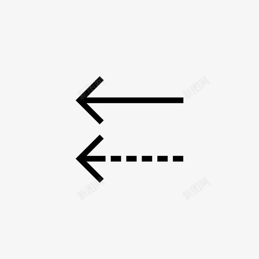 指引标志移动图标svg_新图网 https://ixintu.com 小而简单 指引 指示 方向 标志 移动 粗线条 线条 虚线