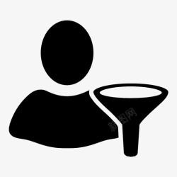 人员漏斗过滤器构件人员图标高清图片