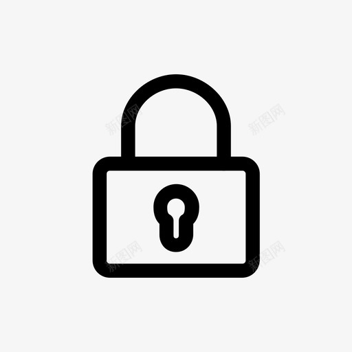 锁关闭钥匙图标svg_新图网 https://ixintu.com 关闭 安全 工具箱 挂锁 钥匙 锁
