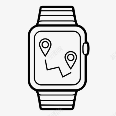 智能手表可穿戴设备旅行图标图标