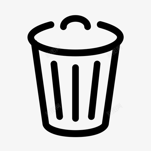垃圾桶简单回收图标svg_新图网 https://ixintu.com 回收 垃圾 垃圾桶 抓取 整理 清洁 清空 简单