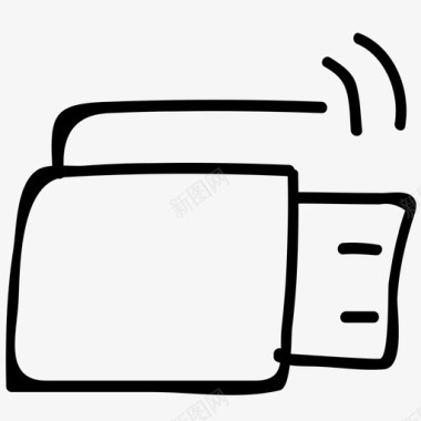 wifiusb电子手绘涂鸦图标图标