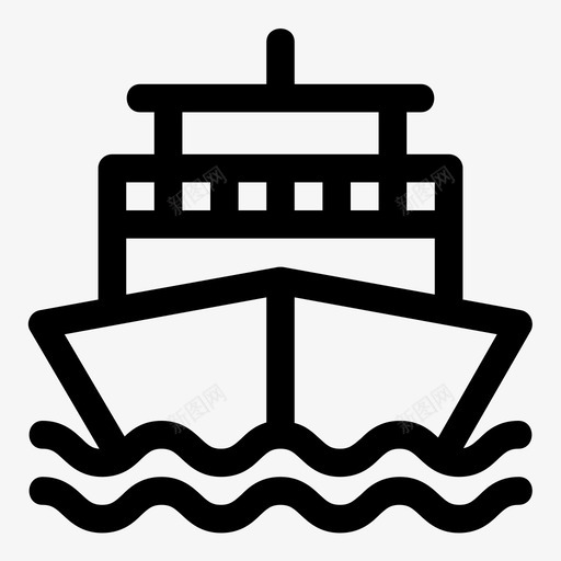 邮轮海上船图标svg_新图网 https://ixintu.com 夏季 旅行 河流 海上 航海 船 运输 邮轮