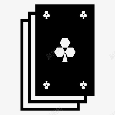 俱乐部堆叠扑克牌图标图标