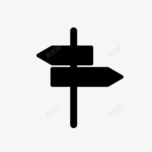 路标指路寻路图标svg_新图网 https://ixintu.com 寻路 导航 指南 指路 方向 标志 路标