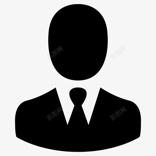 男士头像商务图标svg_新图网 https://ixintu.com 个人资料 商人 商务 头像 正式 用户 男士 西装