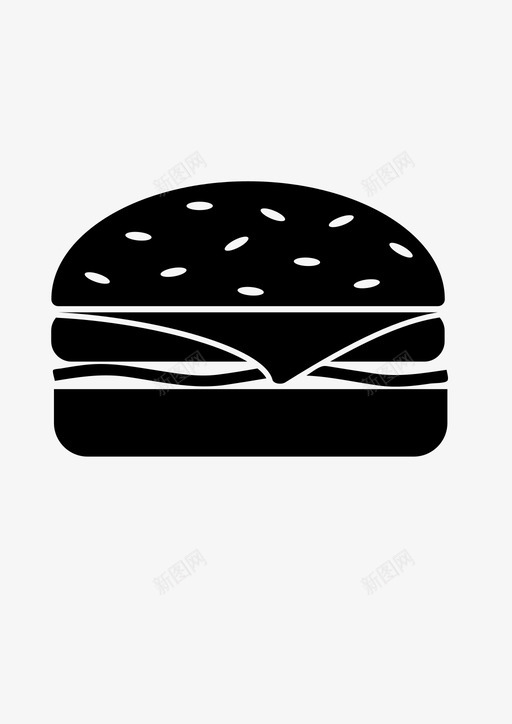 汉堡餐食垃圾食品图标svg_新图网 https://ixintu.com 垃圾食品 快餐 汉堡 烧烤 经济型 美式 肉类 餐食