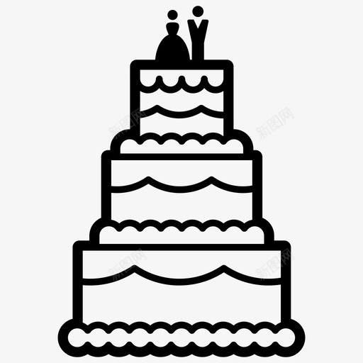 蛋糕婚礼三层蛋糕图标svg_新图网 https://ixintu.com 三层蛋糕 婚礼 婚礼蛋糕 新人 新娘 新郎 甜点 结婚蛋糕 蛋糕
