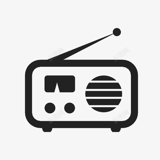 收音机音响播放器图标svg_新图网 https://ixintu.com 播放器 收音机 音乐机 音乐盒 音响