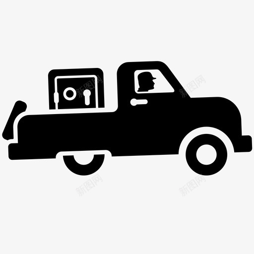 货车偷窃小偷图标svg_新图网 https://ixintu.com 交通 保险箱 偷窃 卡车 小偷 货车 运输