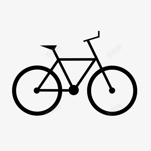 自行车双轮车轮子图标svg_新图网 https://ixintu.com 交通工具 双轮车 自行车 轮子 通勤 骑自行车