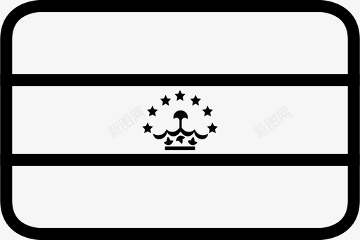 塔吉克斯坦国旗挥舞国家象征图标图标