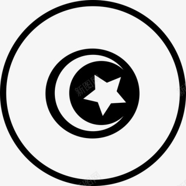 突尼斯国旗国家贡法隆图标图标