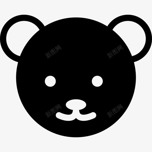熊动物熊脸图标svg_新图网 https://ixintu.com 动物 填充动物 泰迪 泰迪熊 熊 熊脸