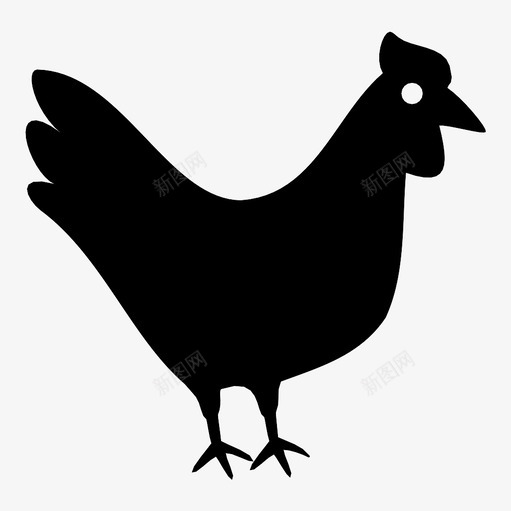 鸡肉家禽牲畜图标svg_新图网 https://ixintu.com 公鸡 动物 家养 家禽 母鸡 牲畜 鸟 鸡肉