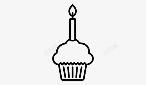 纸杯蛋糕招待甜点图标svg_新图网 https://ixintu.com 招待 甜点 祝贺 糕点 糖 糖果 纸杯蛋糕 聚会 蜡烛 食物