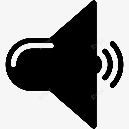 中等音量放大声音图标svg_新图网 https://ixintu.com 中等音量 声音 扬声器 放大 音乐-实心图标 音调