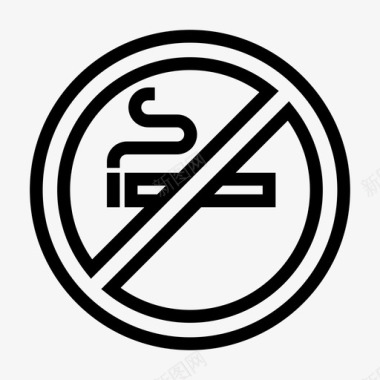 禁止吸烟雪茄香烟图标图标