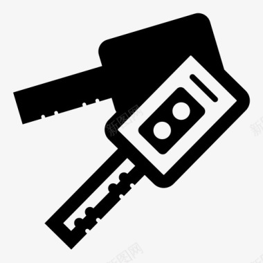 遥控钥匙汽车钥匙锁图标图标