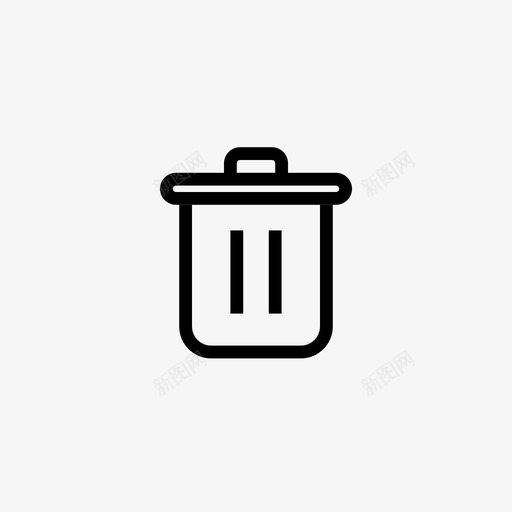 垃圾桶垃圾删除图标svg_新图网 https://ixintu.com 删除 垃圾 垃圾桶 桶 篮子 雷雨